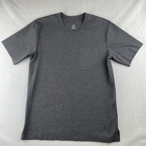 Jordan Shirt Mens M Gray Pocket Crewneck S/S Soft Stretch Jumpman Tee 802277-032